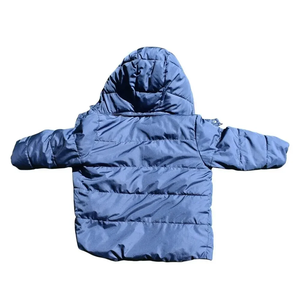 Baby Gap Warmest Jacket - Hooded Fleece Puffer Coat Navy Blue - Toddler 3 Years